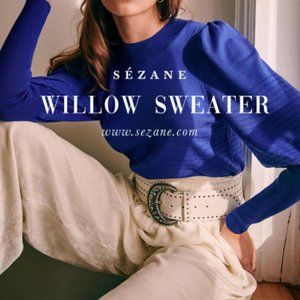Sezane Willow Jumper in Electric Blue